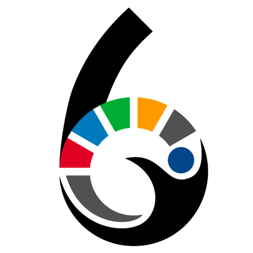 A colorful circular loading spinner with segments in blue, green, orange, red, and gray.